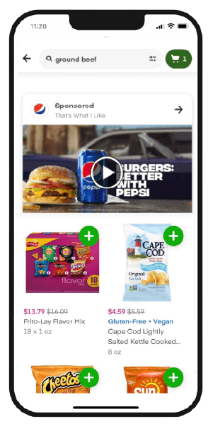 Video Mockup no CallOUt 300 Instacart Video Builder Mobile